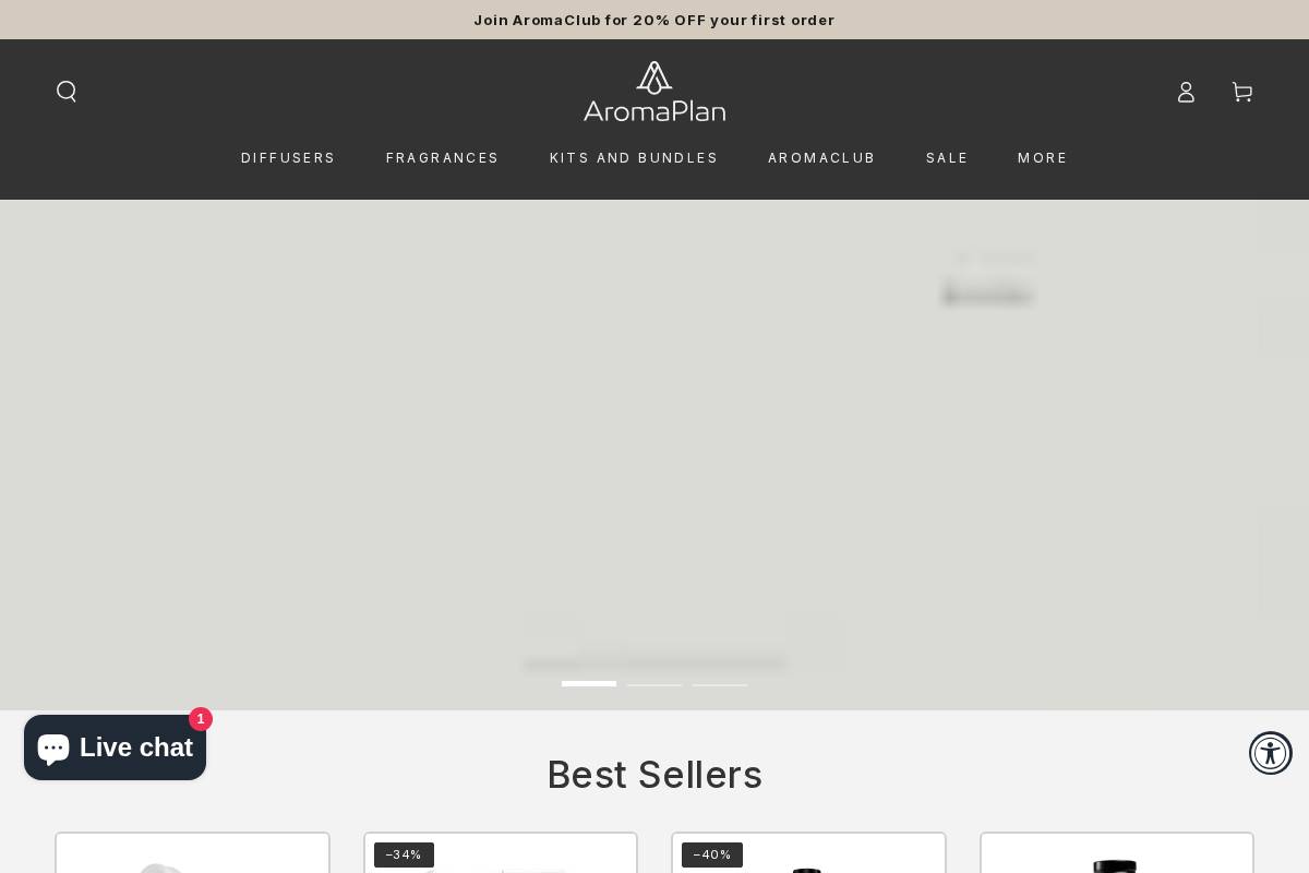 aromaplan.com homepage screenshot