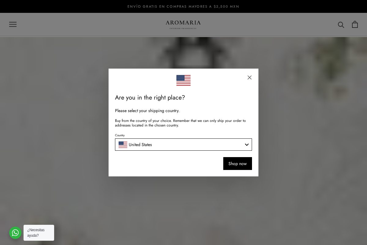 Aromaria | Interior Fragrances homepage screenshot