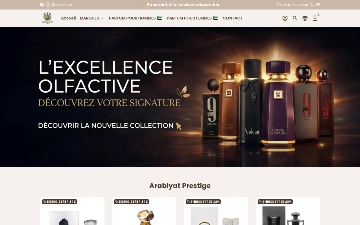 aromascent.ma homepage screenshot