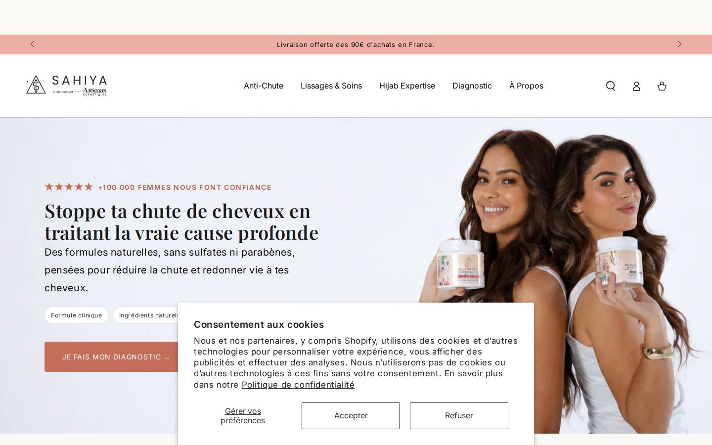 Aromascosmetiques homepage screenshot