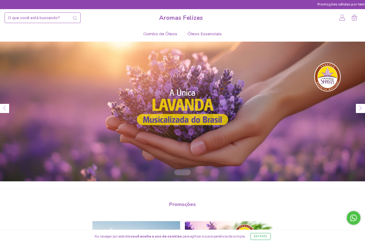 aromasfelizes.com homepage screenshot