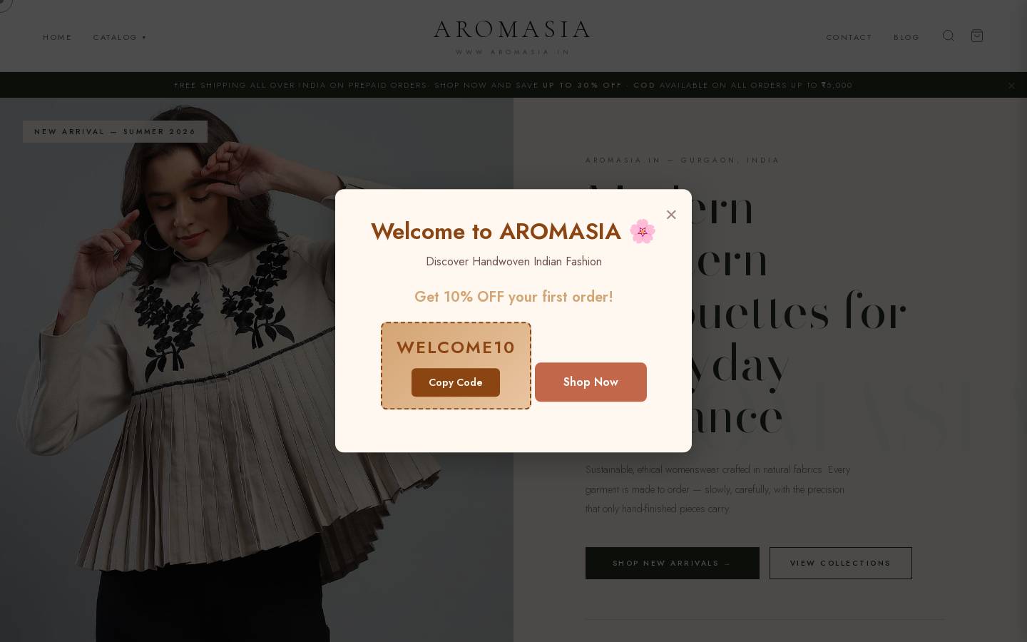 aromasia.in homepage screenshot