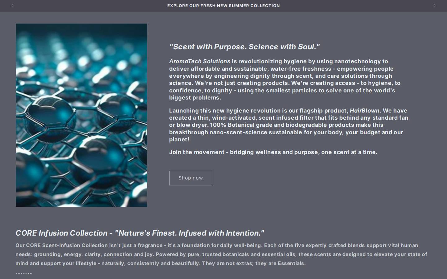 aromatechsolutions.com homepage screenshot