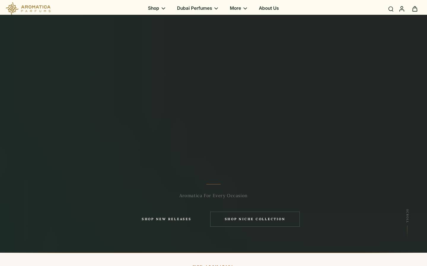 aromaticaparfums.com homepage screenshot