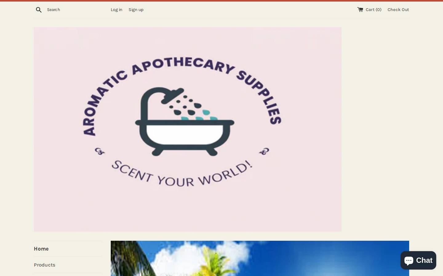 aromaticapothecarysupplies.com homepage screenshot