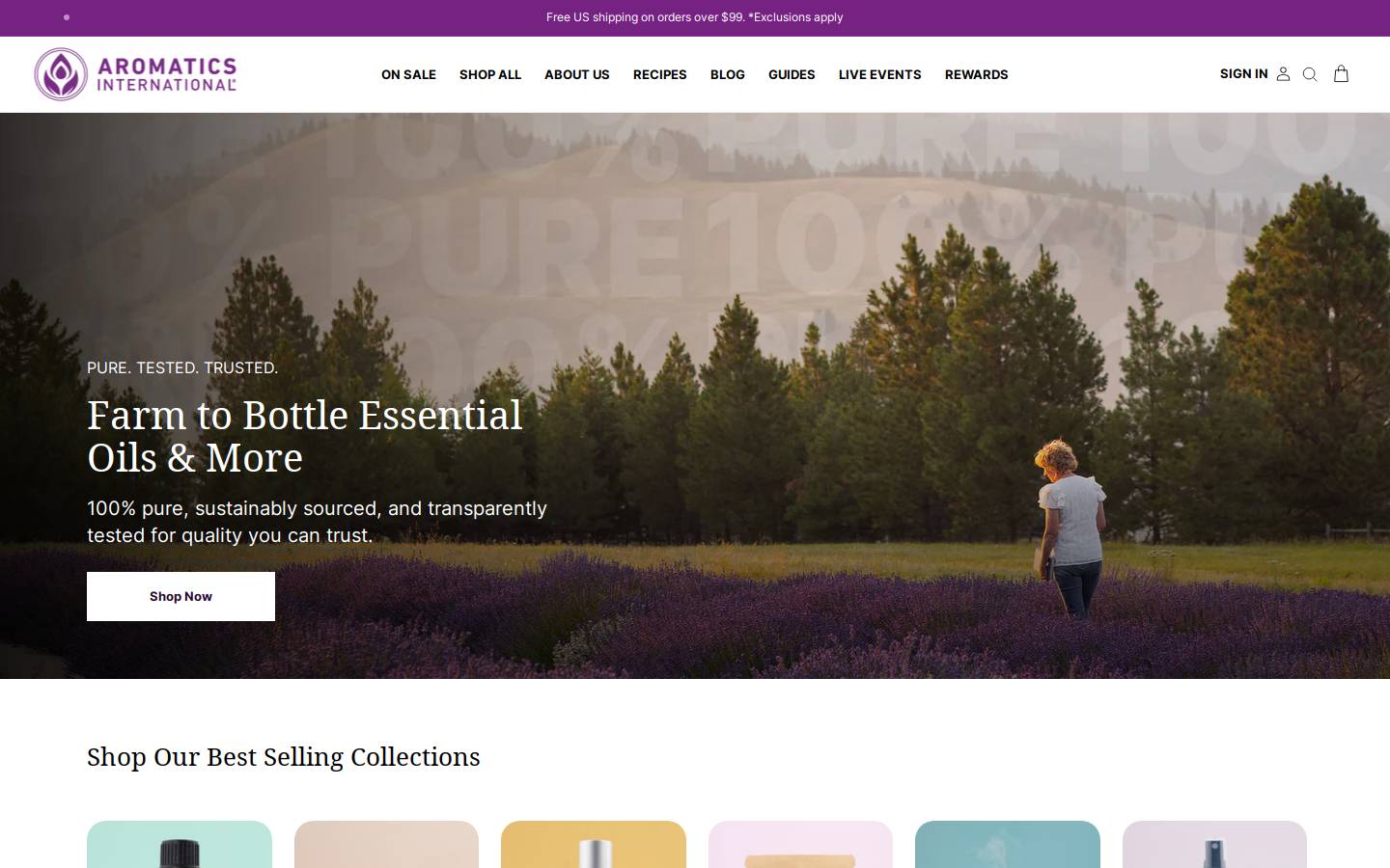 aromaticsinternational.org homepage screenshot
