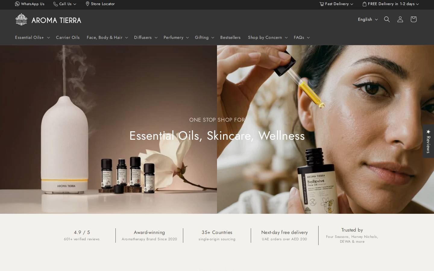 aromatierra.com homepage screenshot