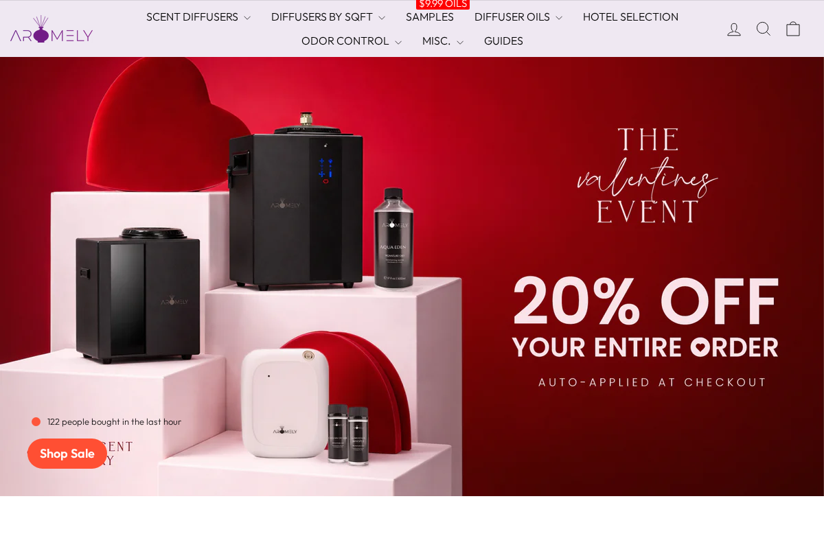 AROMELY.COM homepage screenshot