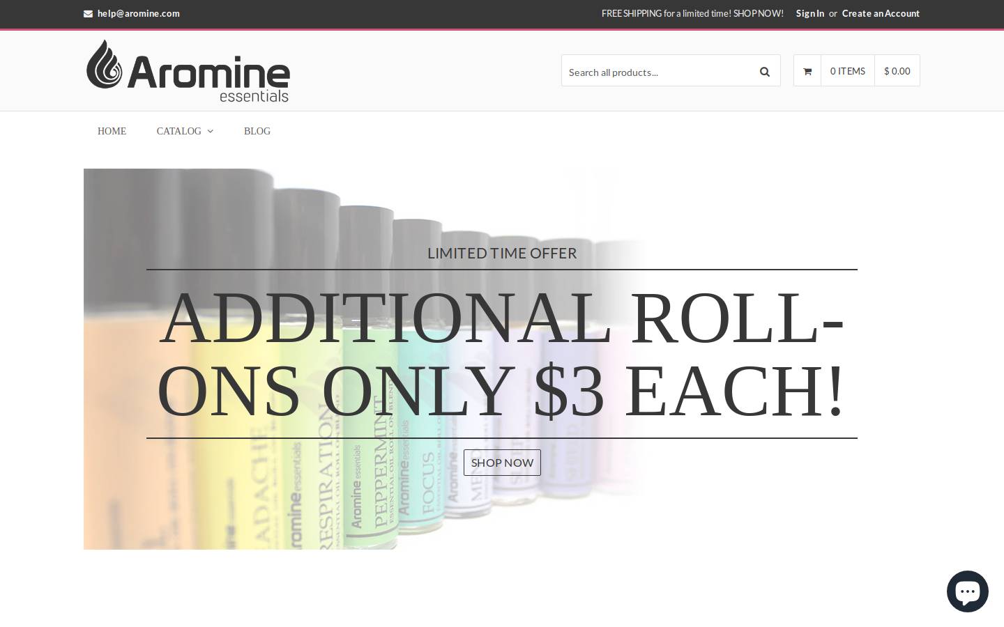 aromine.com homepage screenshot