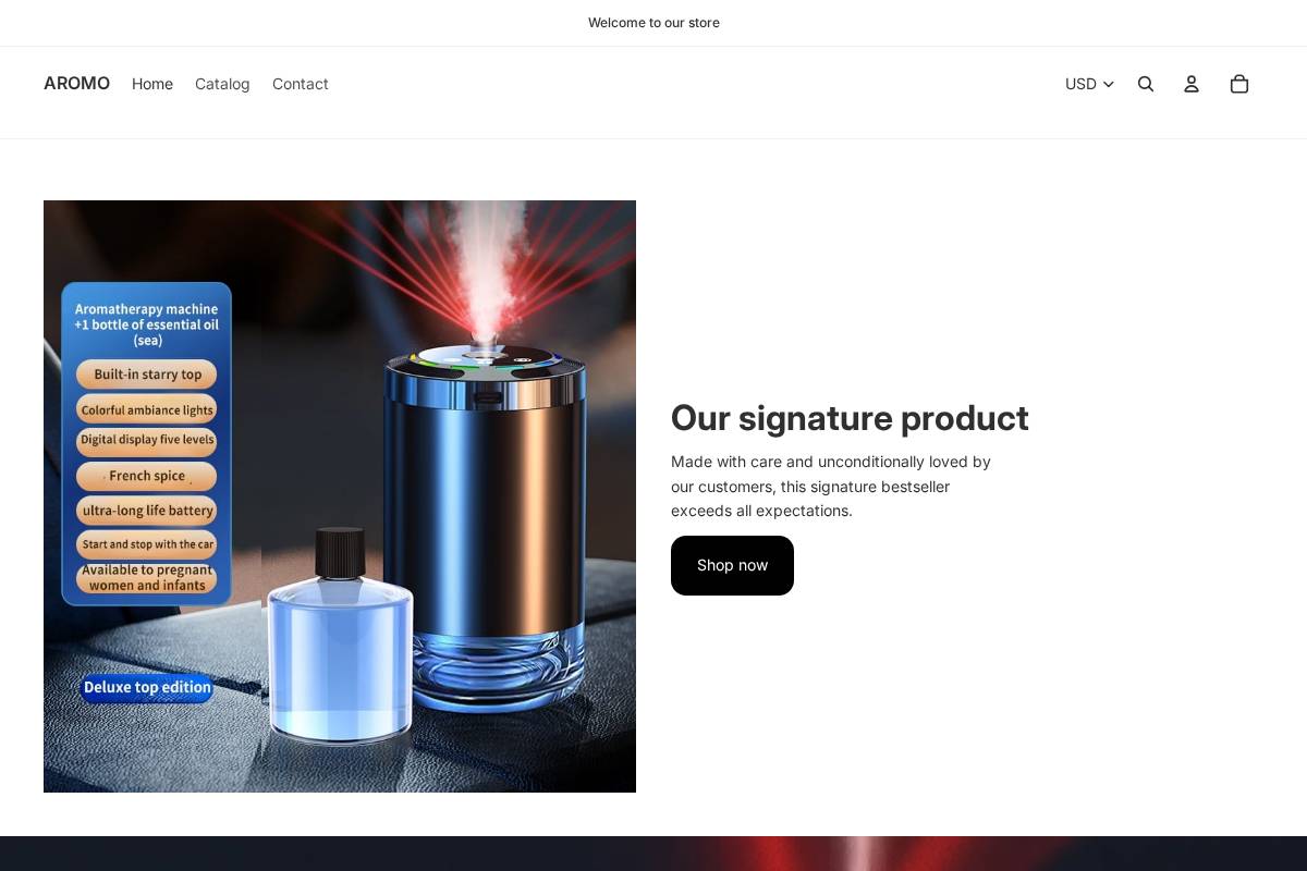 aromo.us homepage screenshot