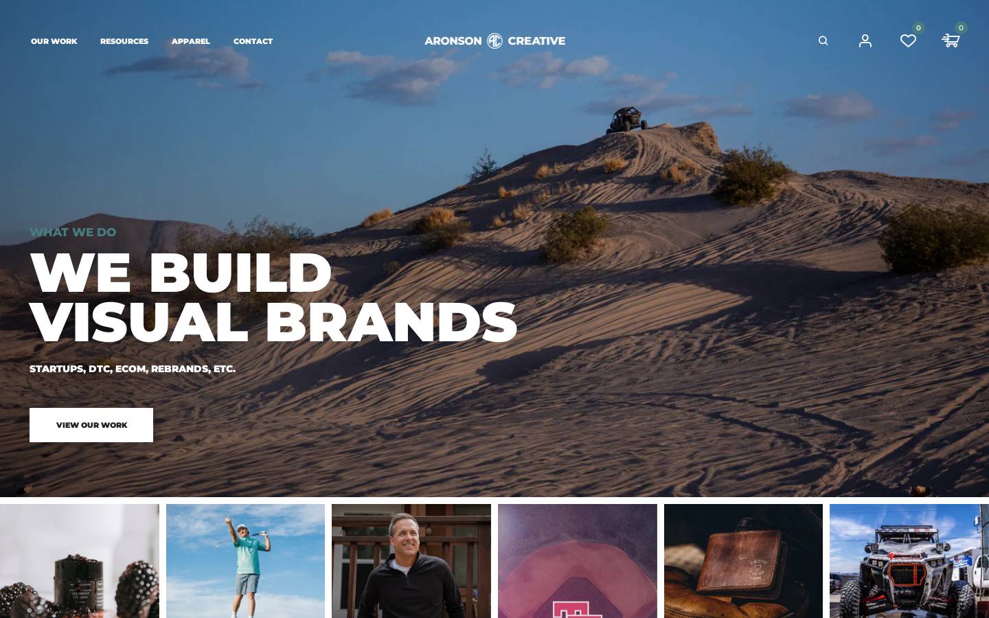 aronsoncreative.com homepage screenshot