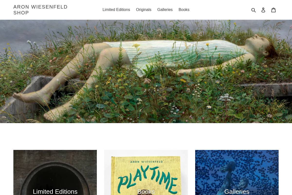 aronwiesenfeldshop.com homepage screenshot