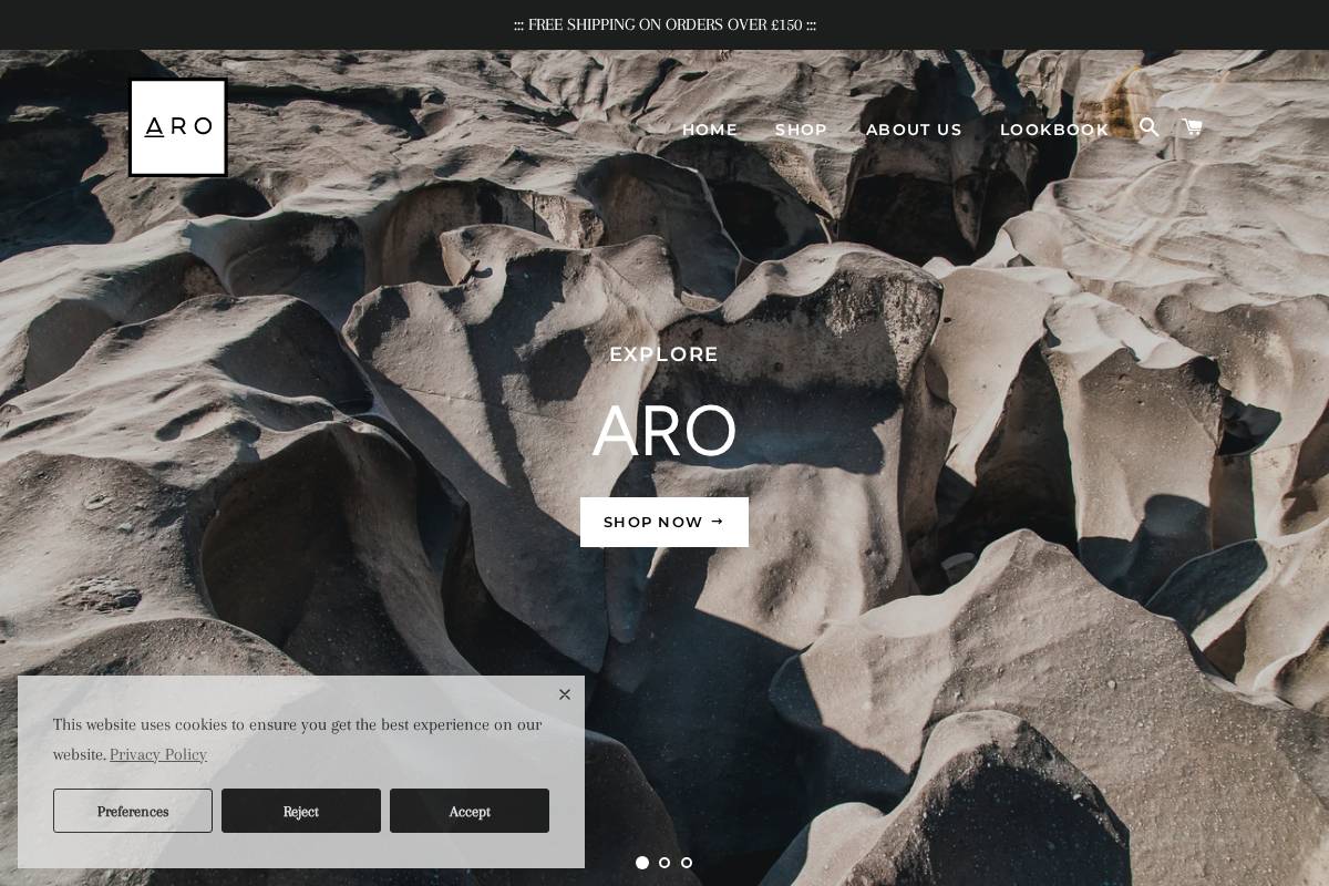 aropearls.com homepage screenshot