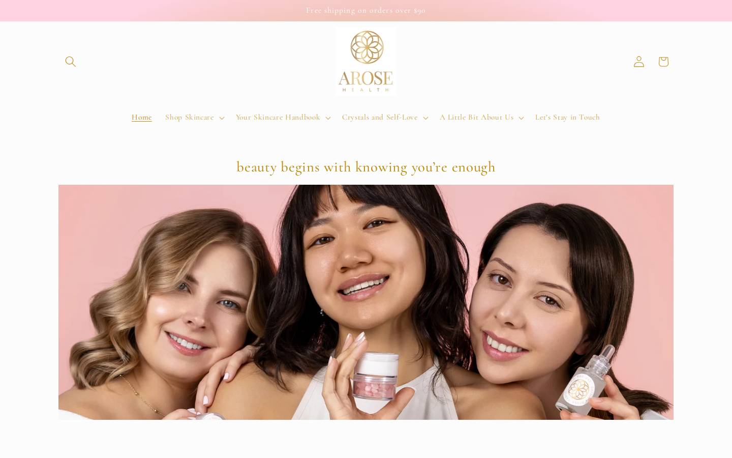 arosehealth.com homepage screenshot