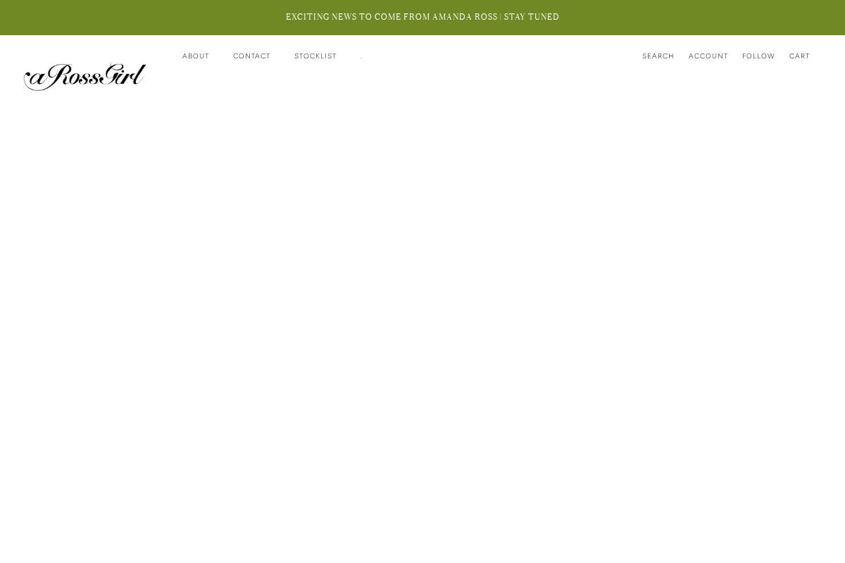 Arossgirl.com homepage screenshot