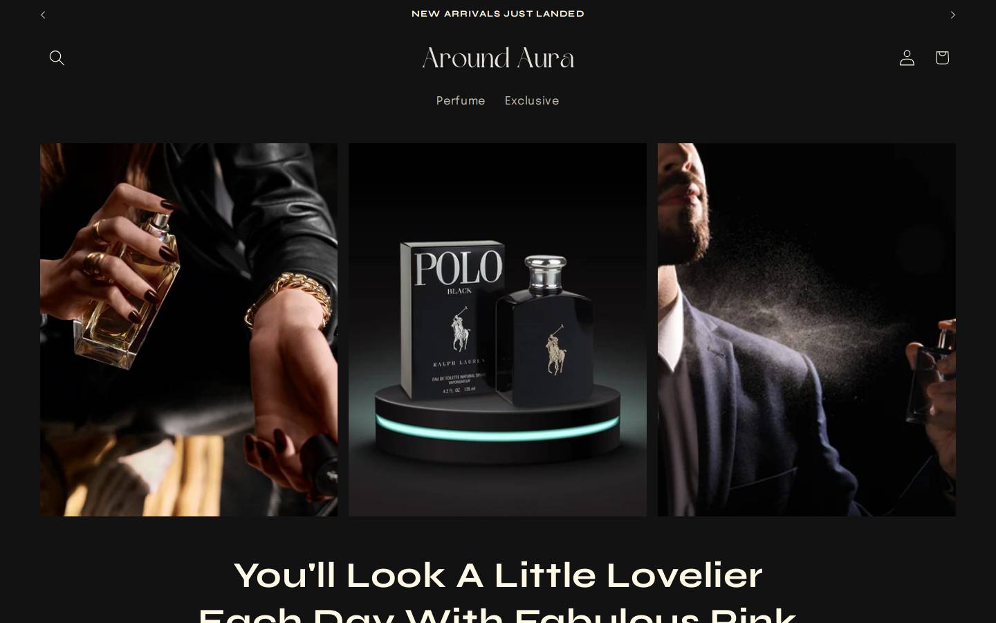 aroundaura.com homepage screenshot