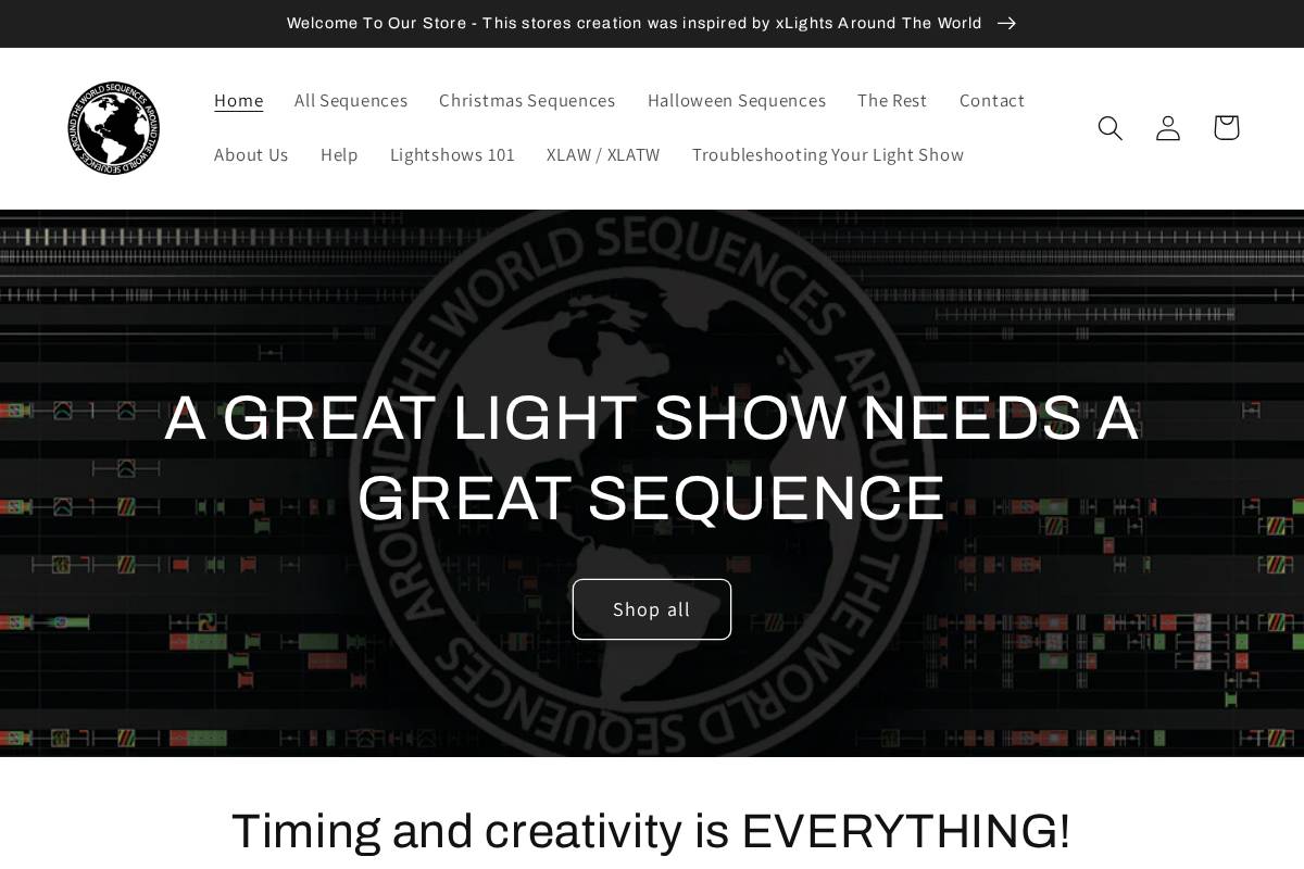 aroundtheworldsequences.com homepage screenshot