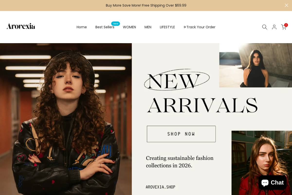 arovexia.shop homepage screenshot