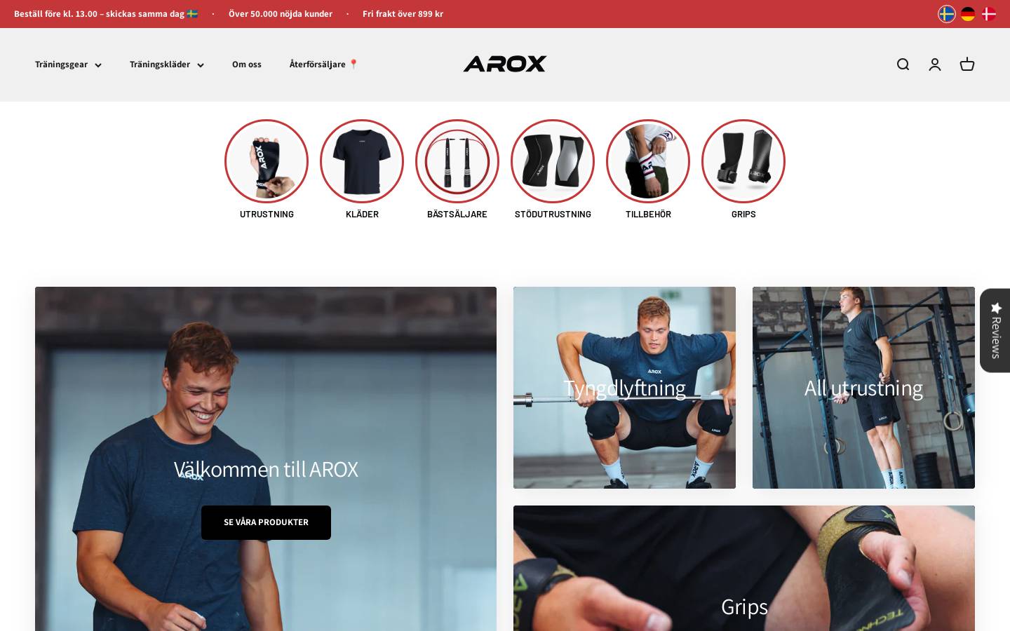 Aroxfitness homepage screenshot