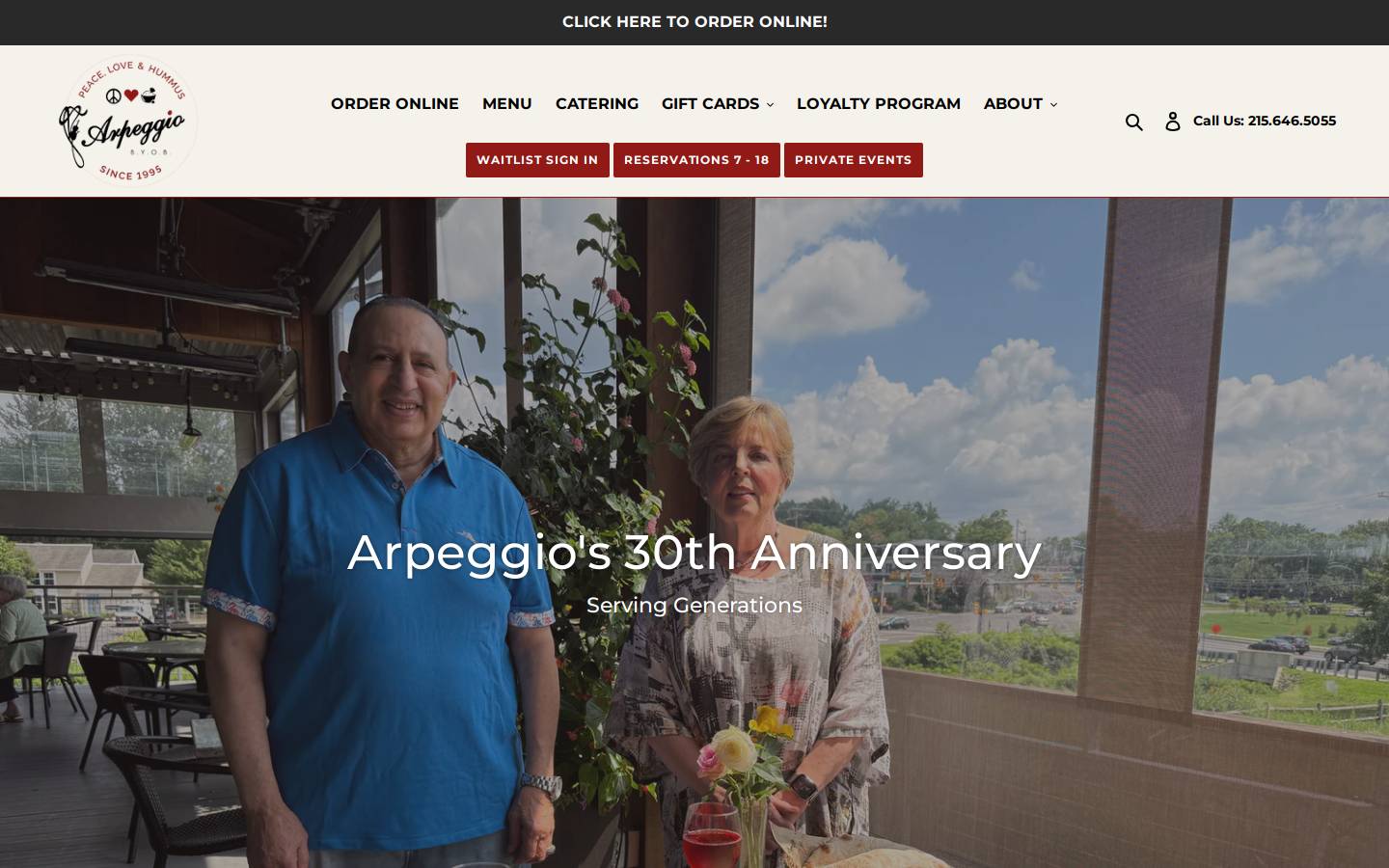 arpeggiobyob.com homepage screenshot