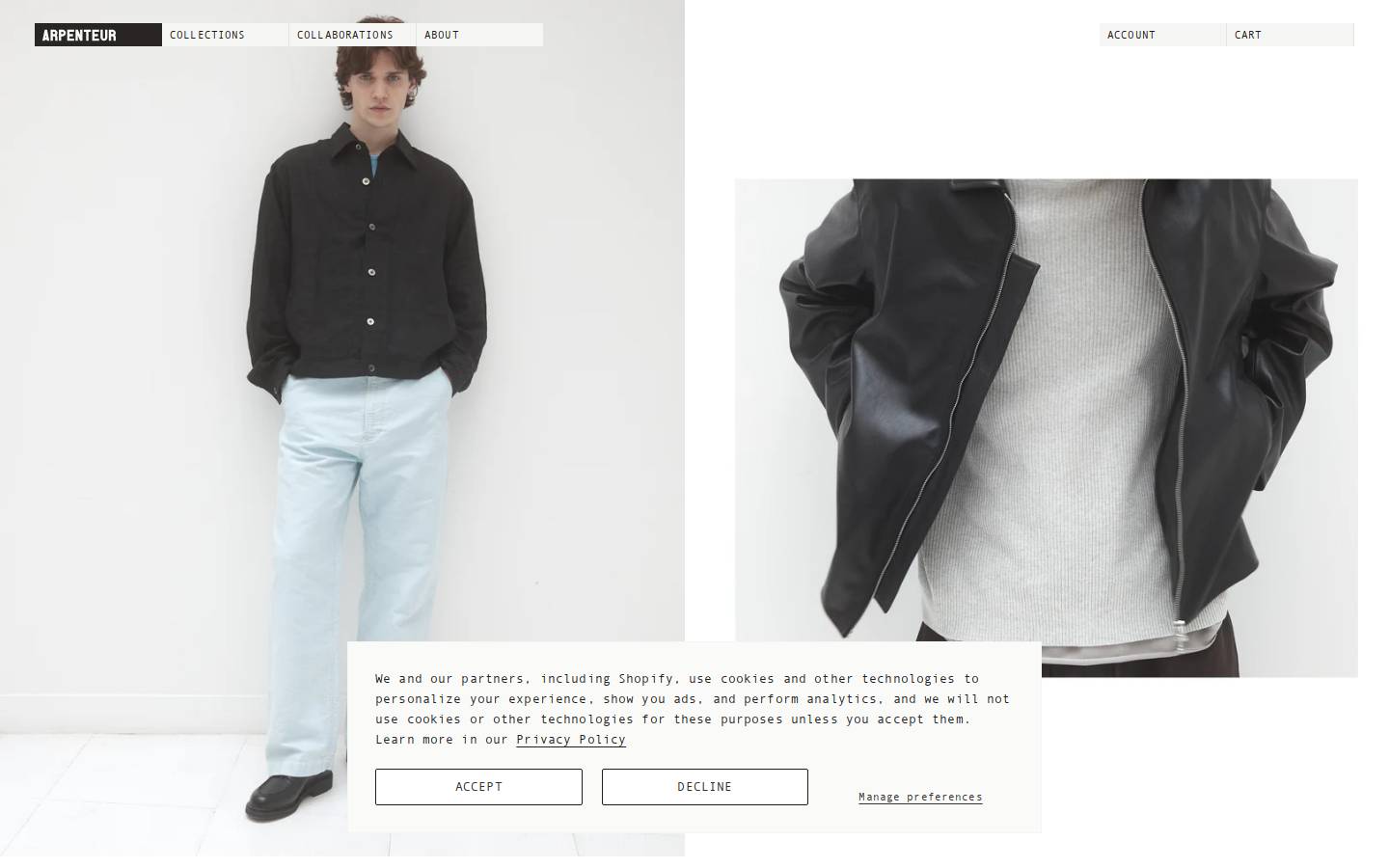 arpenteur.fr homepage screenshot