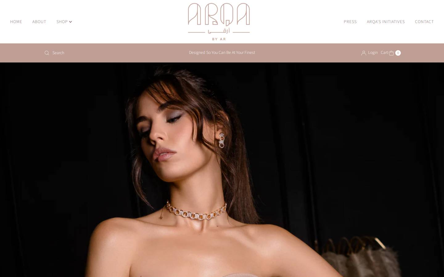 arqajewellery.com homepage screenshot