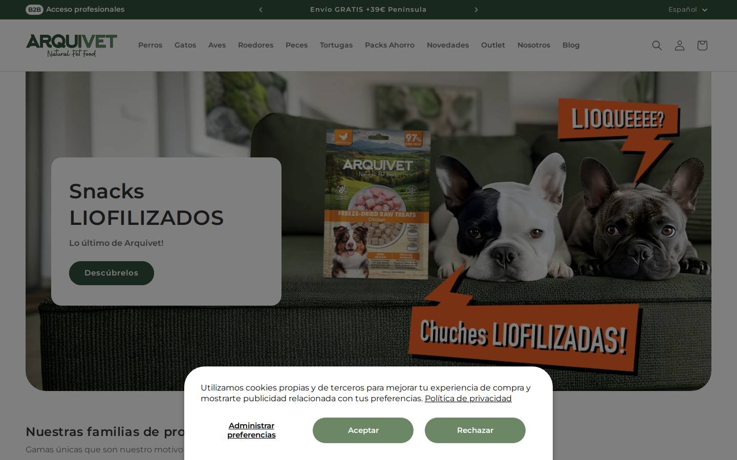 Arquivet homepage screenshot