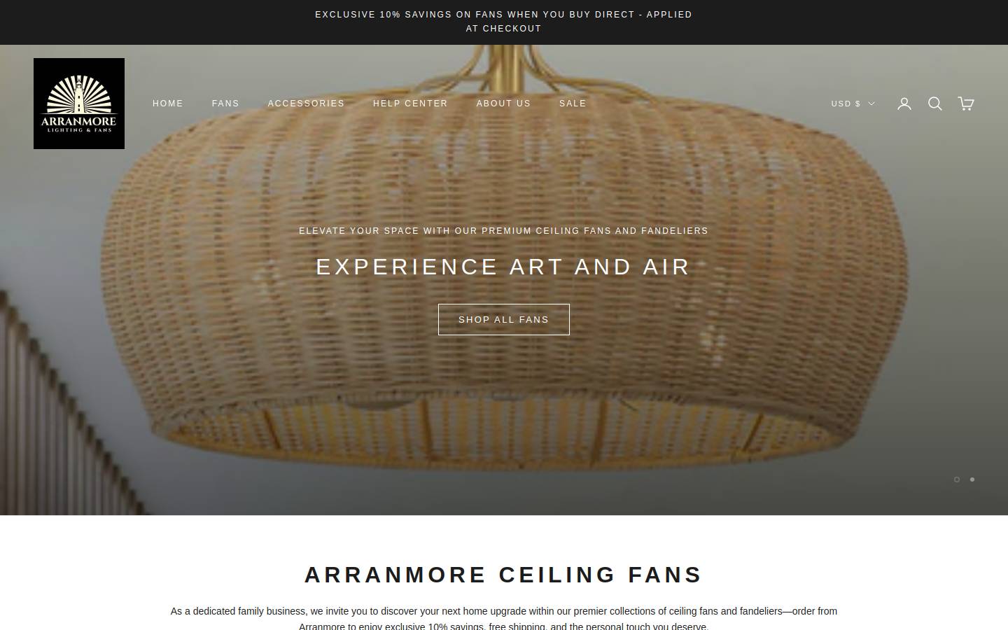 arranmorefans.com homepage screenshot