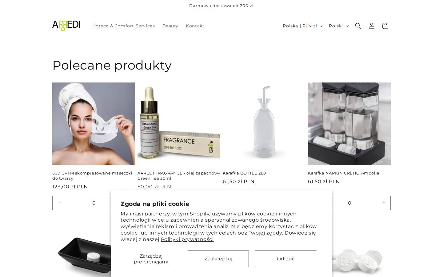 arredi.pl homepage screenshot