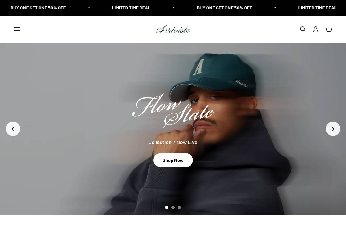 arrivistelabel.com homepage screenshot