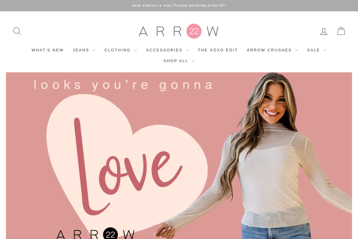 Arrow Twenty Two homepage screenshot