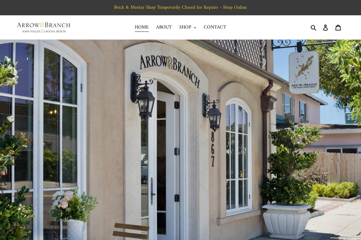arrowandbranchhome.com homepage screenshot
