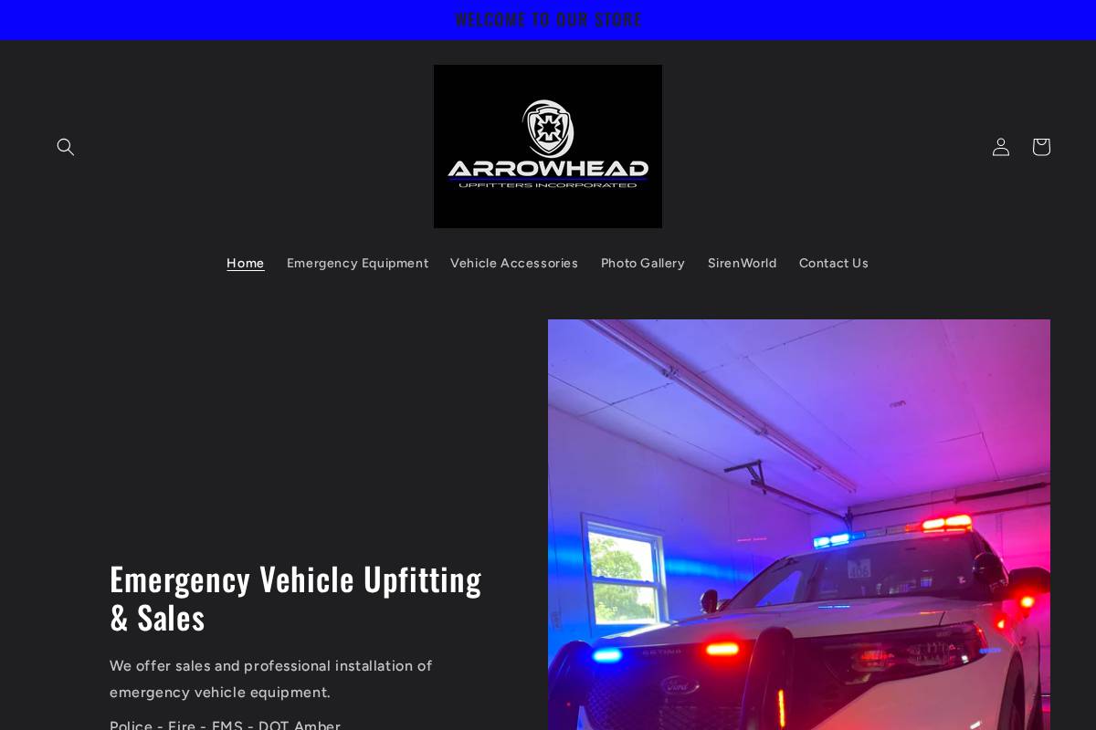 arrowheadupfitters.com homepage screenshot