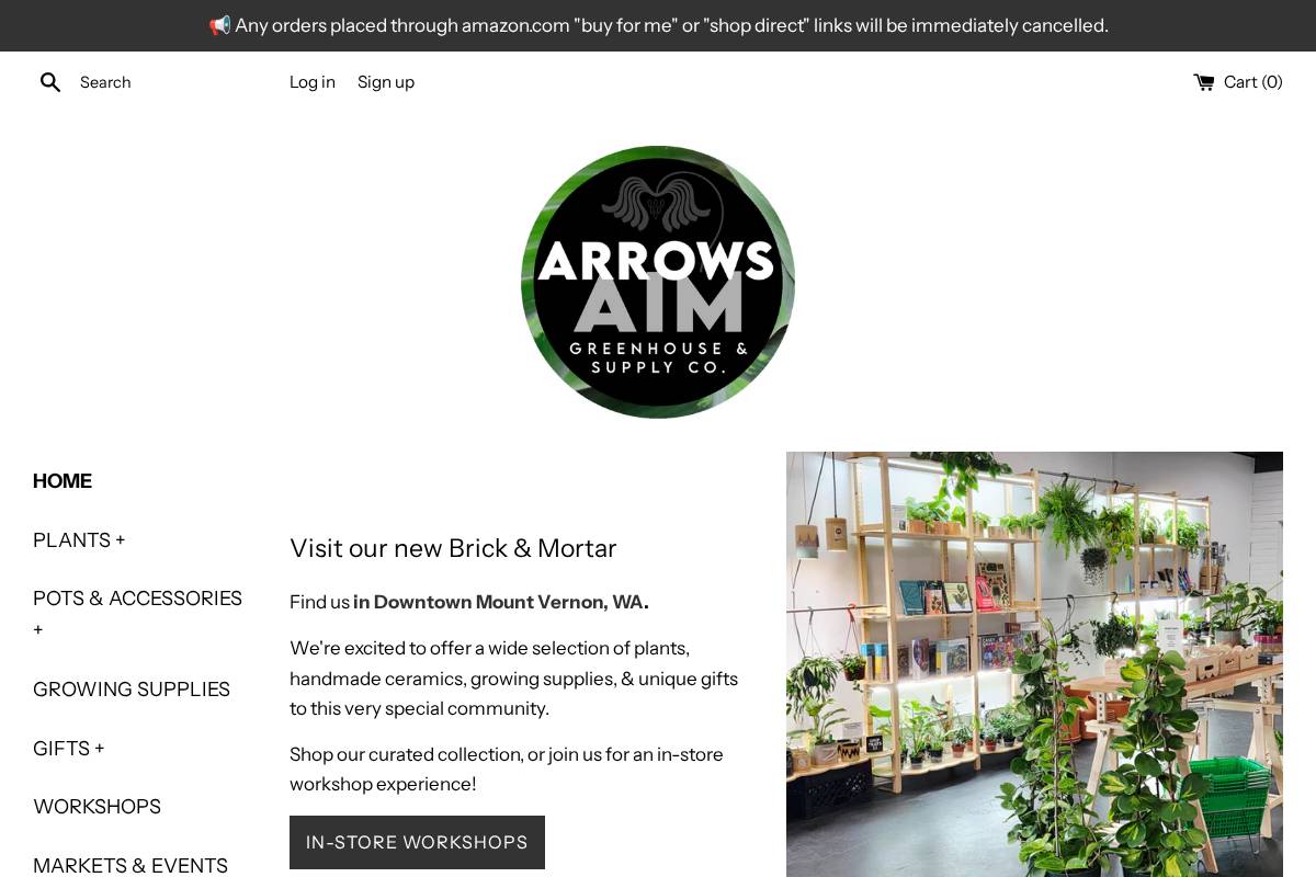 arrowsaim.com homepage screenshot