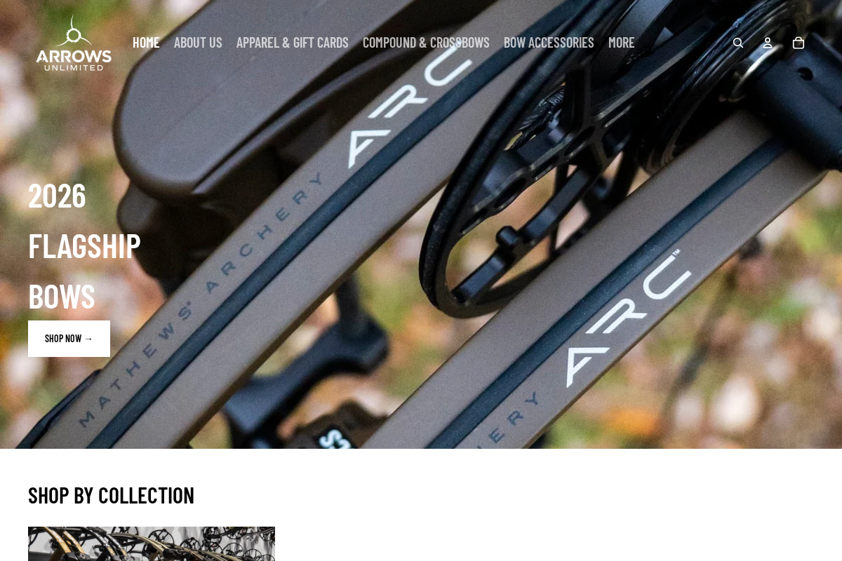 arrowsunlimited.com homepage screenshot