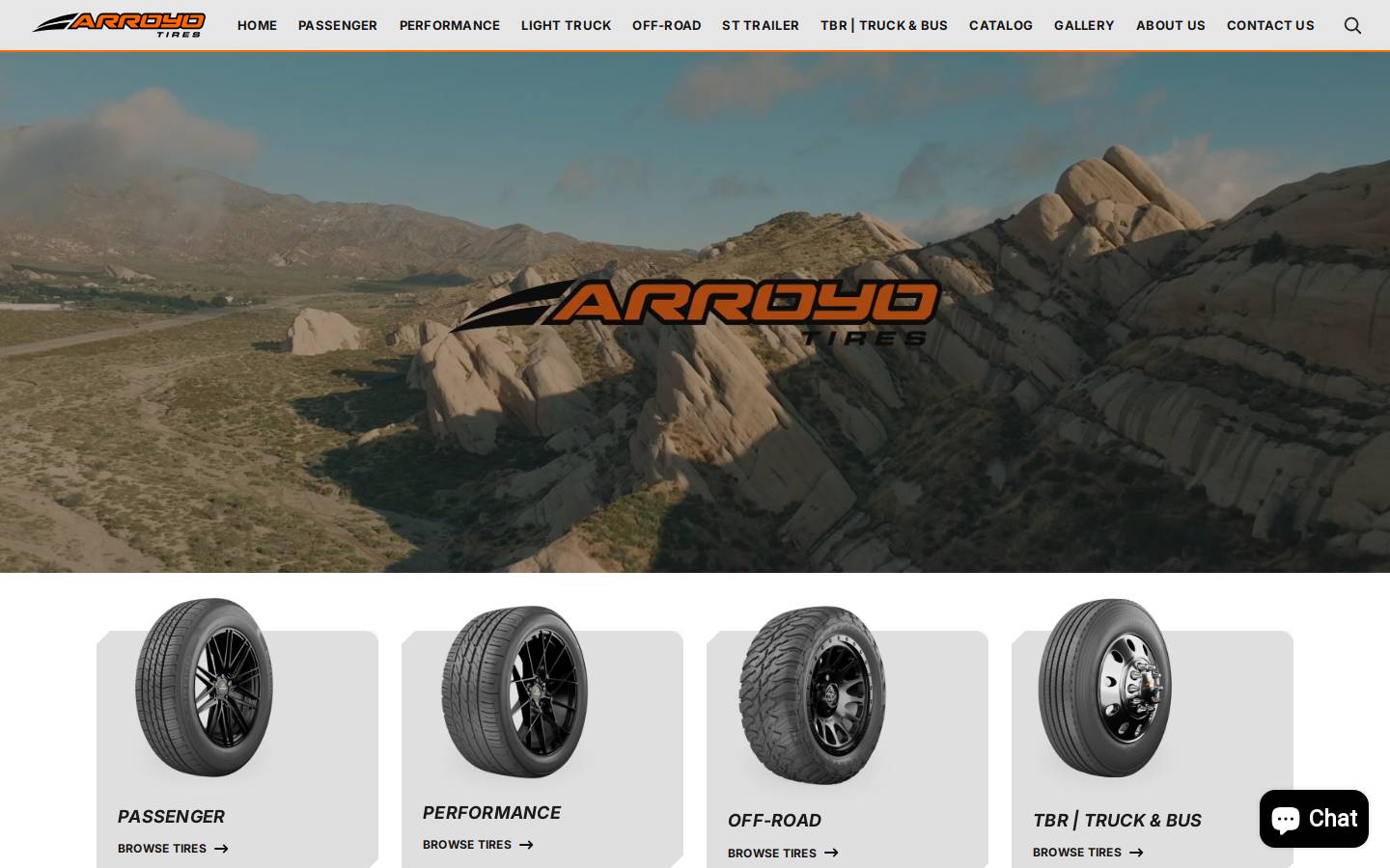 arroyotires.com homepage screenshot