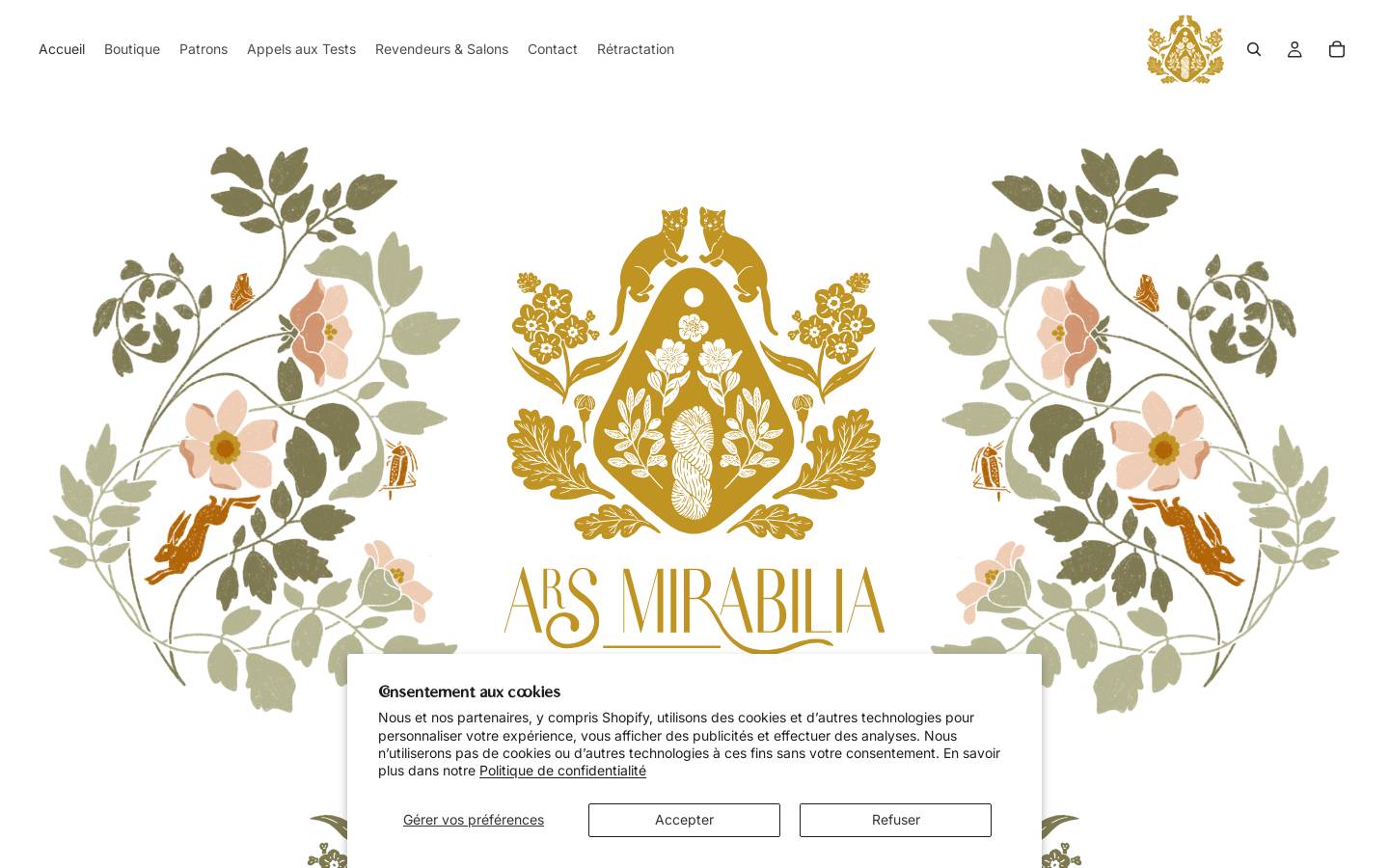 arsmirabilia.com homepage screenshot