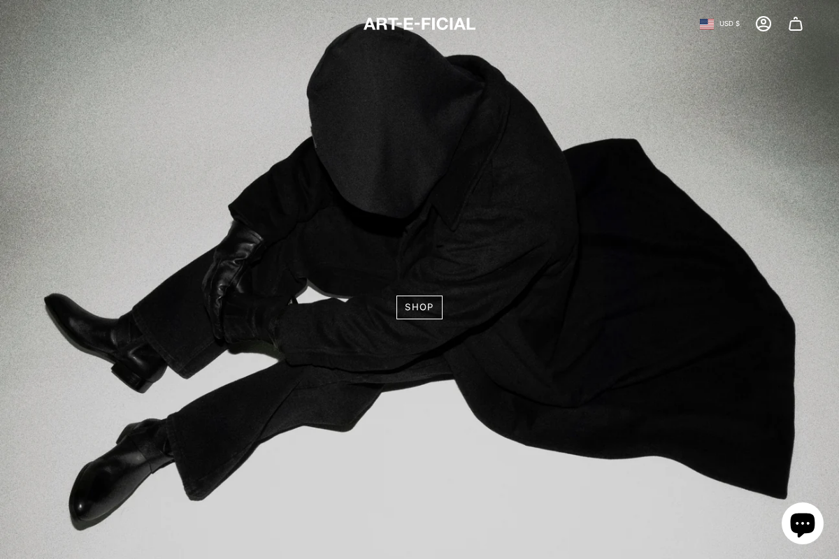 ART-E-FICIAL homepage screenshot