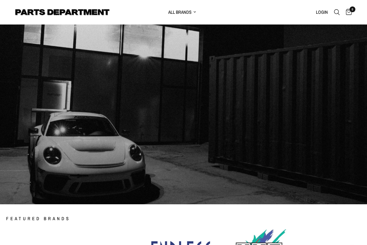 PARTS DEPARTMENT homepage screenshot