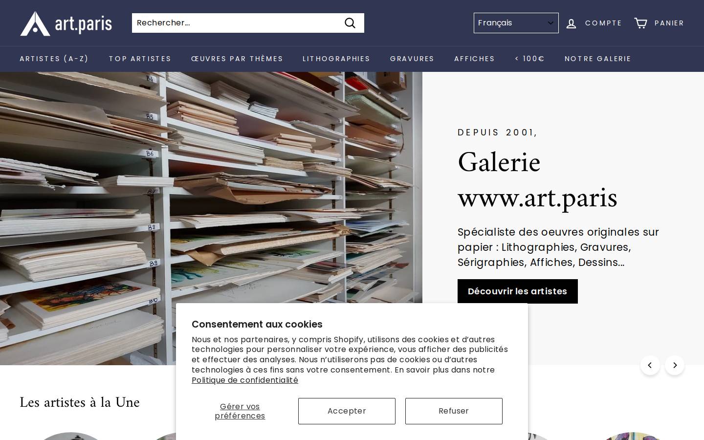 Art.com homepage screenshot