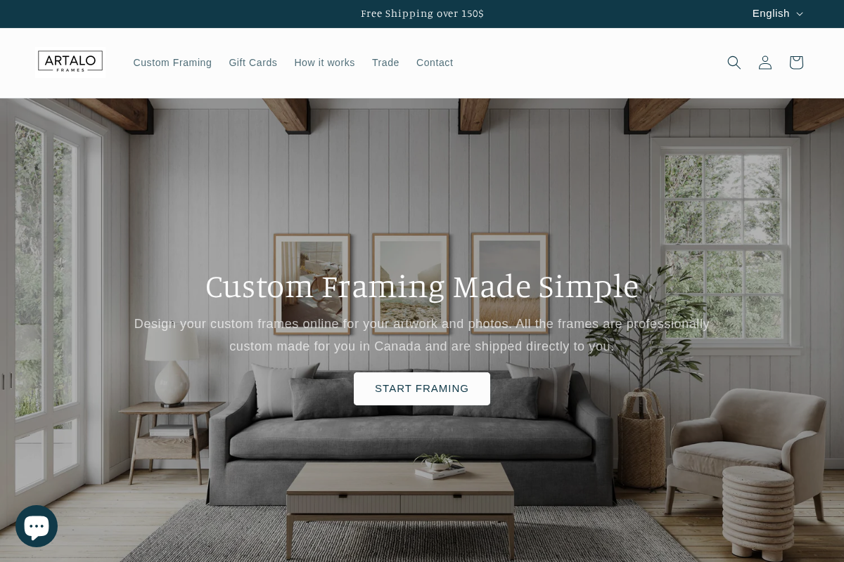 artalo.ca homepage screenshot