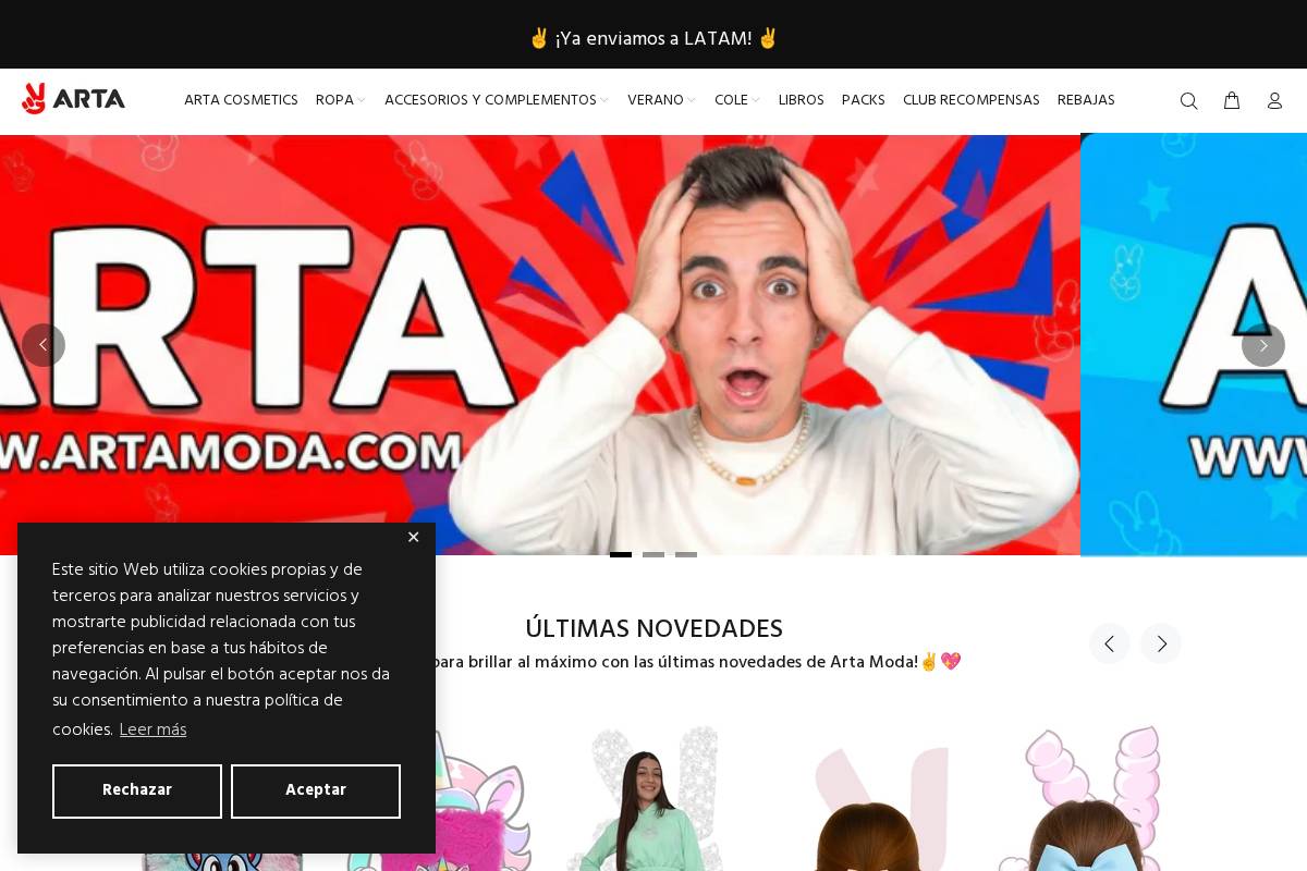 artamoda.com homepage screenshot