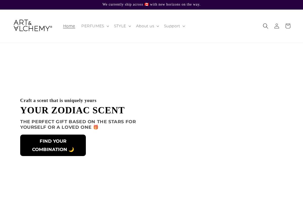 artandalchemy.co homepage screenshot