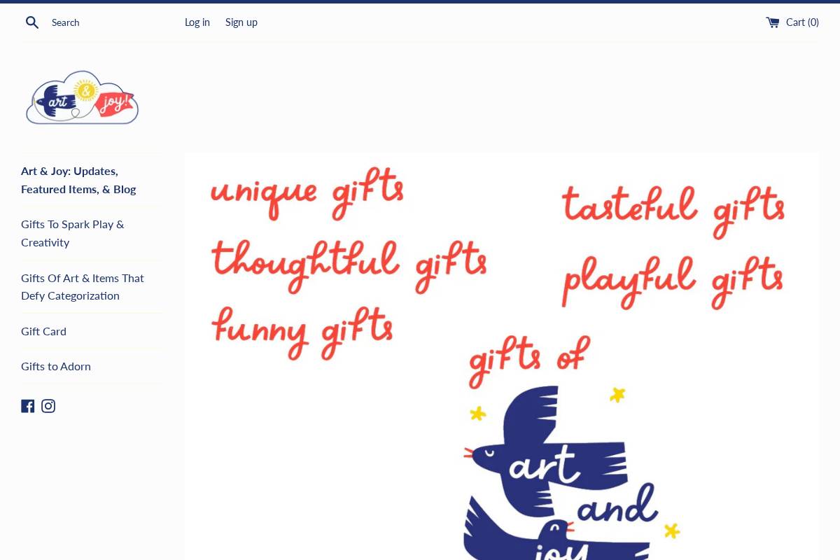 artandjoyinvermont.com homepage screenshot