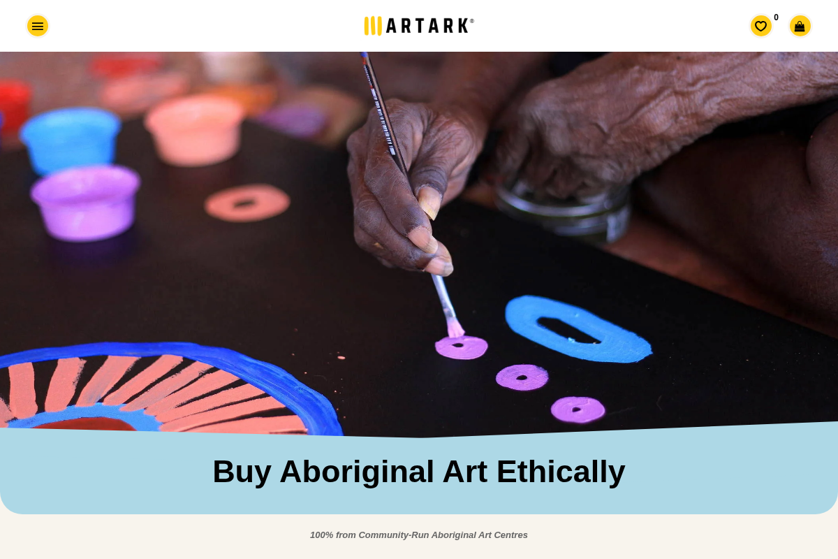 ART ARK® homepage screenshot