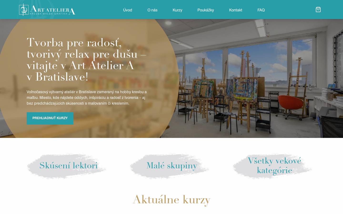 artateliera.sk homepage screenshot
