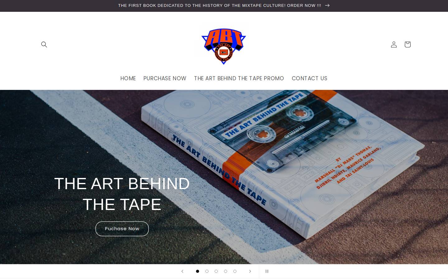 artbehindthetape.com homepage screenshot