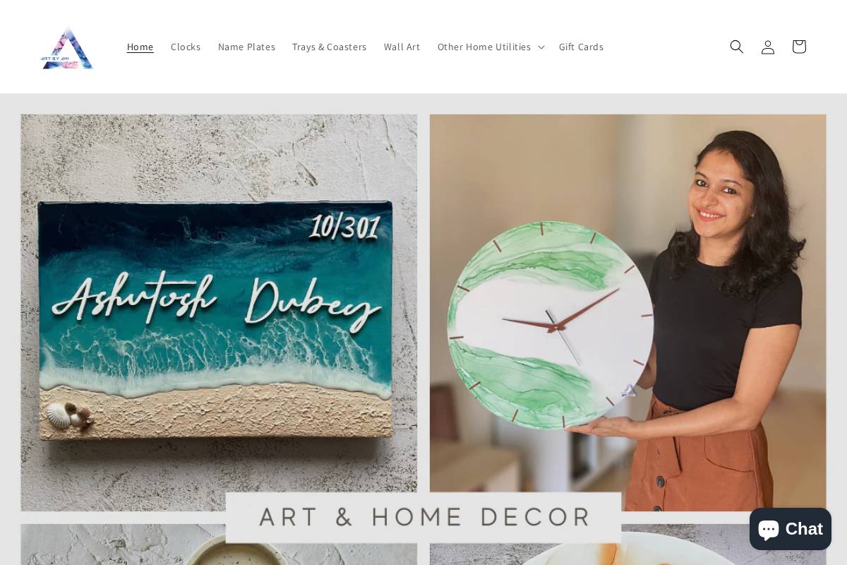 artbyami.com homepage screenshot