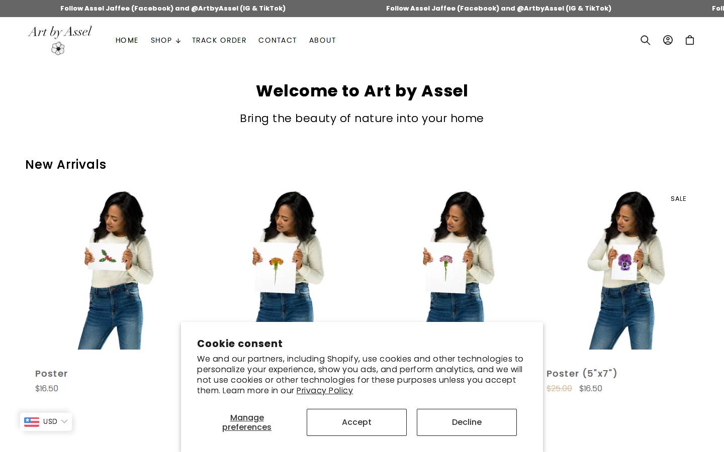 artbyassel.com homepage screenshot
