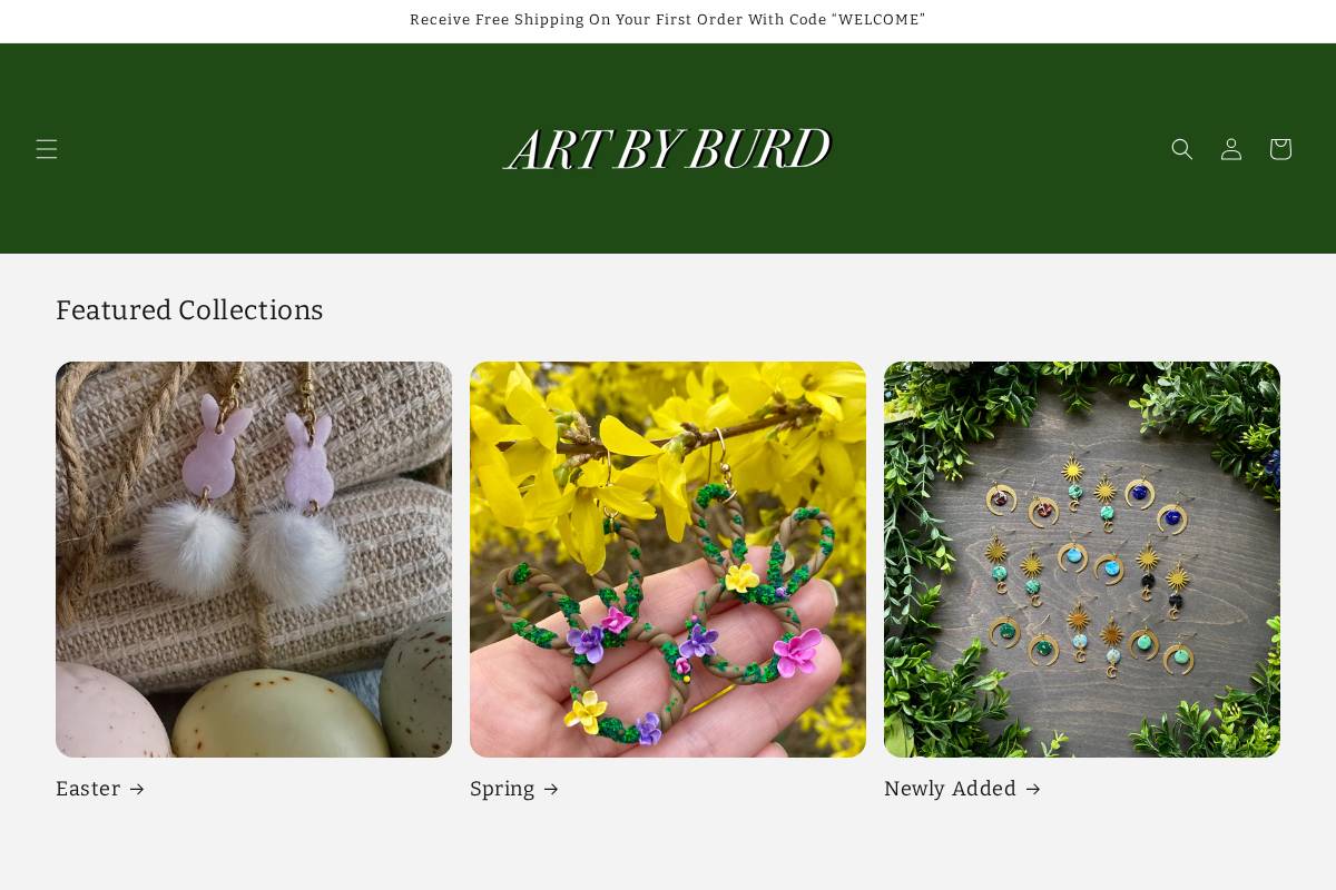 artbyburd.com homepage screenshot